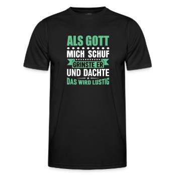 Lustige Sprüche - Männer Funktions-T-Shirt - Schwarz - Vorne - AI Model Male 178 dark (178cm)