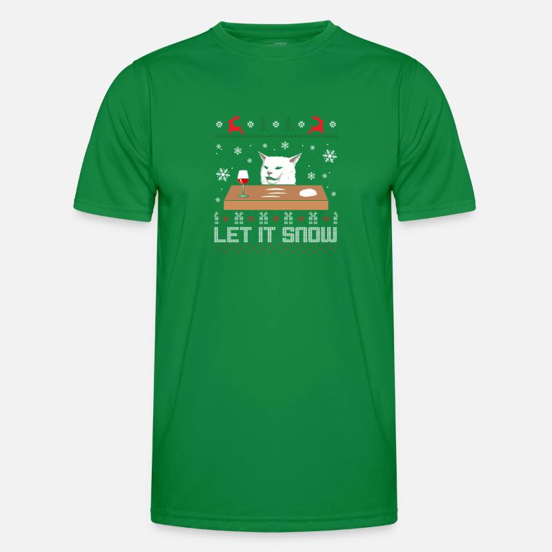 Let It Snow Cat Meme Men's Functional T-Shirt