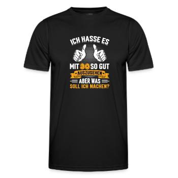 30 Geburtstag 30 Jahre 30 Lebensjahr 30 Lebenalter - Männer Funktions-T-Shirt - Schwarz - Vorne - AI Model Male 178 dark (178cm)