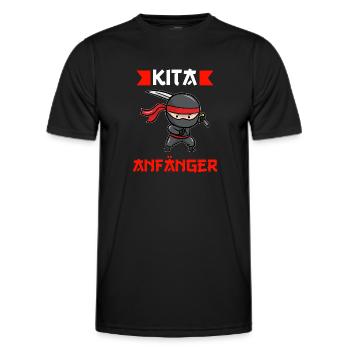 Kita Anfänger Ninja Kita-Anfang Geschenk - Männer Funktions-T-Shirt - Schwarz - Vorne - AI Model Male 178 dark (178cm)