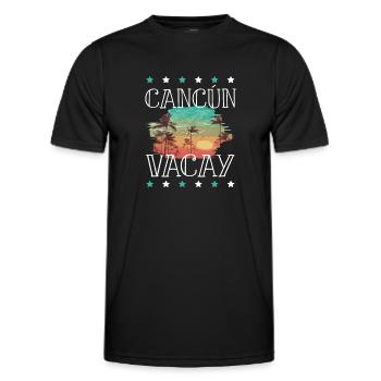 Cancun Vacations - Men's Functional T-Shirt - black - Front - AI Model Male 178 dark (178cm)
