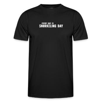 Every Day Is Snorkeling Day - Snorkeling Snorkeler - Men's Functional T-Shirt - black - Front - AI Model Male 178 dark (178cm)