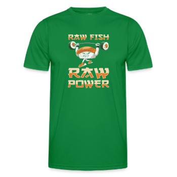 Japanisches Essen Sushi Liebhaber Bodybuilder - Männer Funktions-T-Shirt - Kelly Green - Vorne - AI Model Male 178 dark (178cm)