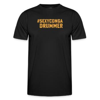 Conga Drums Conga Player Conga Music - Sexy Conga - T-shirt sport Homme - noir - Devant - AI Model Male 178 dark (178cm)