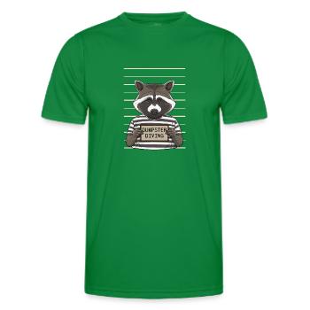 Waschbär Liebhaber Müll Sammeln Müllcontainer - Männer Funktions-T-Shirt - Kelly Green - Vorne - AI Model Male 178 dark (178cm)