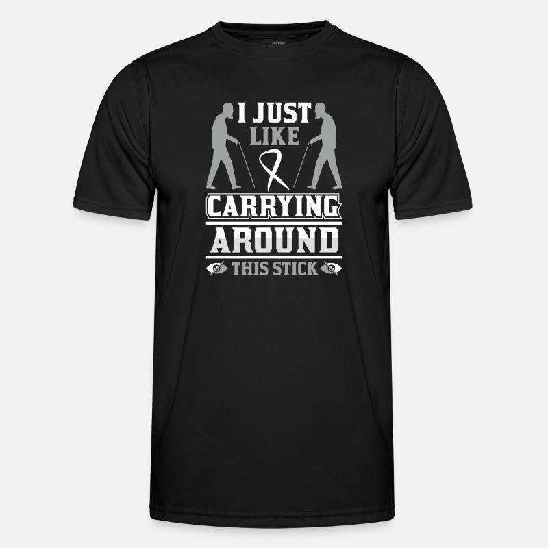 Blindheitsbewusstsein Gesetzlich Blind - Männer Funktions-T-Shirt - Schwarz