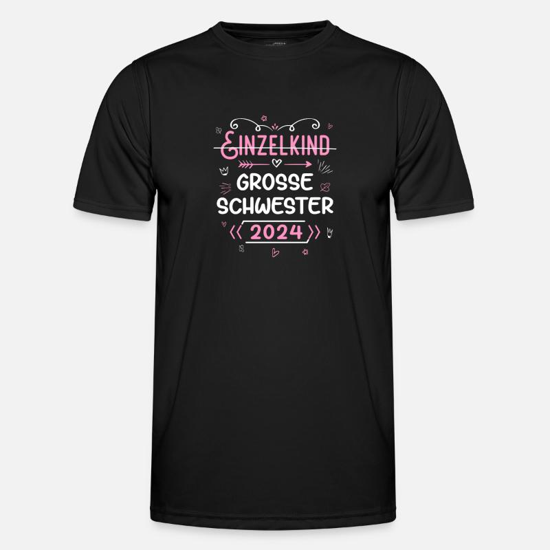 Große Schwester 2024 - Männer Funktions-T-Shirt - Schwarz