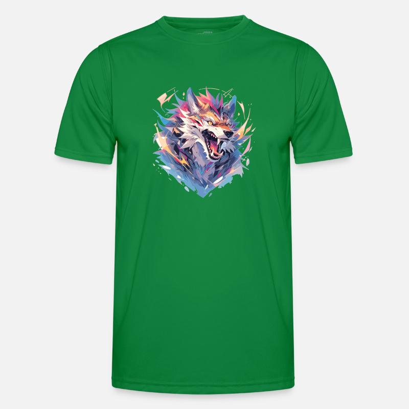 Wolf Polygon Men's Functional T-Shirt