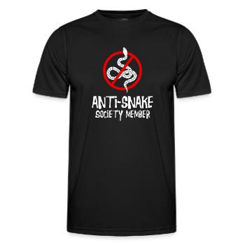 Ophidiophobie Furcht vor Schlangen Schlange Boa - Männer Funktions-T-Shirt - Schwarz - Vorne - AI Model Male 178 dark (178cm)