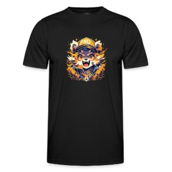 Panda Panda Bear Pandbaby Pandas - Men's Functional T-Shirt - black - Front - AI Model Male 178 dark (178cm)