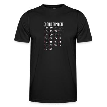 Braille Braille Blind Gift - T-shirt sport Homme - noir - Devant - AI Model Male 178 dark (178cm)