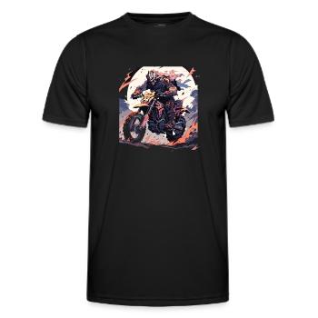 Skull Skull Motocross Dirt Bike - T-shirt sport Homme - noir - Devant - AI Model Male 178 dark (178cm)