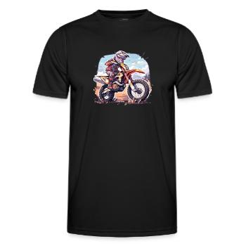 Motocross Kids - Men's Functional T-Shirt - black - Front - AI Model Male 178 dark (178cm)
