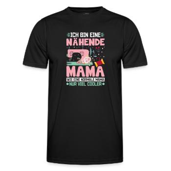 Mama Nähen Muttertag Geschenk - Männer Funktions-T-Shirt - Schwarz - Vorne - AI Model Male 178 dark (178cm)