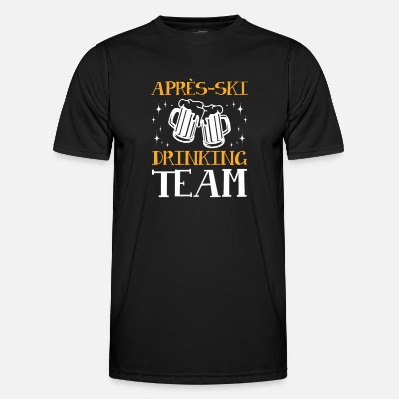 Après-Ski Drinking Team - Men's Functional T-Shirt - black
