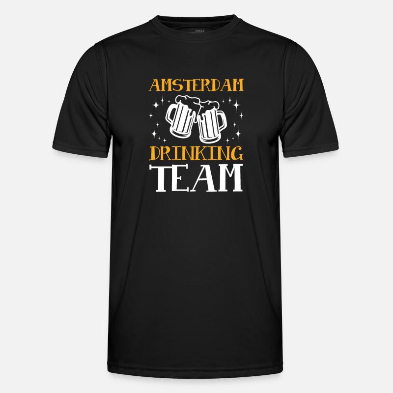 Amsterdam Drinking Team - Men's Functional T-Shirt - black