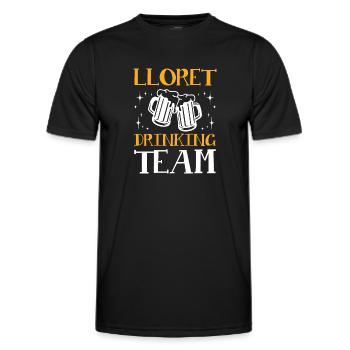 Lloret De Mar Drinking Team - Men's Functional T-Shirt - black - Front - AI Model Male 178 dark (178cm)