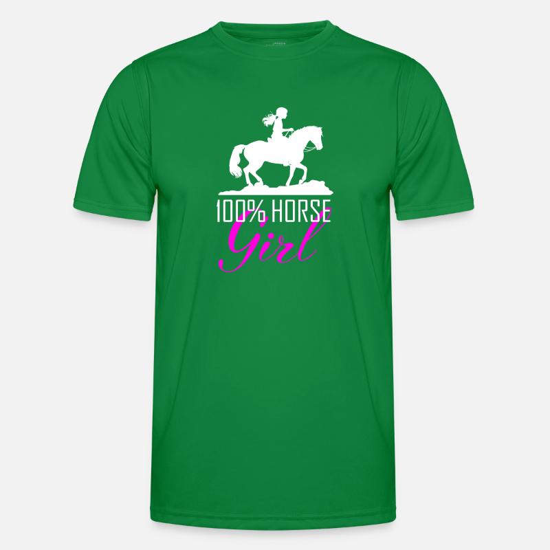 Fille cavalière disant T-shirt sport Homme