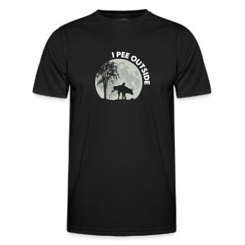 Je fais dehors chien - T-shirt sport Homme - noir - Devant - AI Model Male 178 dark (178cm)