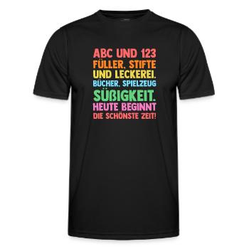 Erste Klasse Einschulung Erstklässler Schulkind - Männer Funktions-T-Shirt - Schwarz - Vorne - AI Model Male 178 dark (178cm)