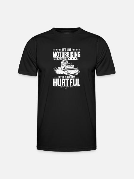Jet Ski motorcykel på vand vandsport jetbåd - Funktionsshirt til herrer - sort