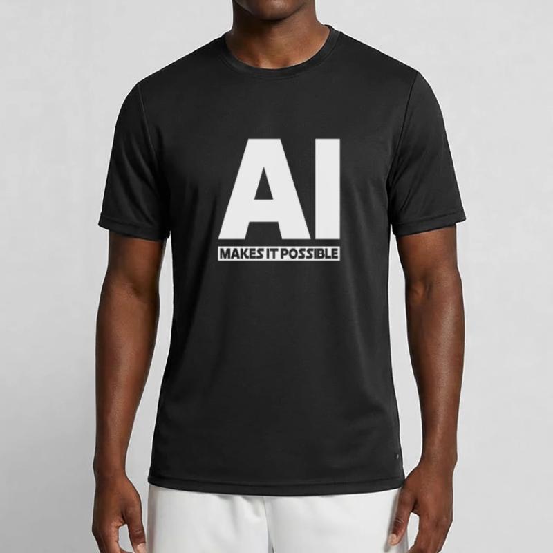 AI Makes It Possible - Ai Artificial Intelligence Männer Funktions-T-Shirt