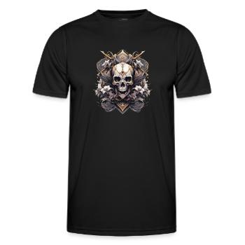 Skull Skull Skulls Skull Skeleton - Men's Functional T-Shirt - black - Front - AI Model Male 178 dark (178cm)