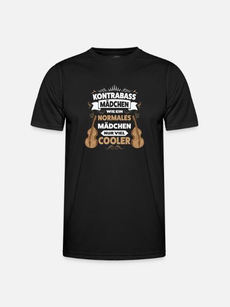 Kontrabass Mädchen Kontrabass Mädchen Geschenk - Männer Funktions-T-Shirt - Schwarz
