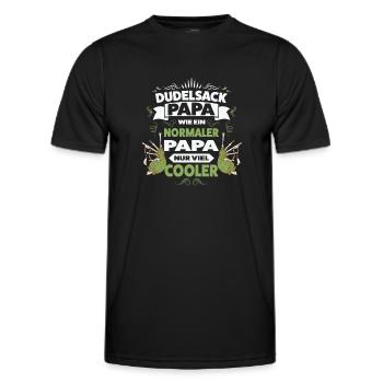 Dudelsack Papa Dudelsack Papa Geschenk - Männer Funktions-T-Shirt - Schwarz - Vorne - AI Model Male 178 dark (178cm)
