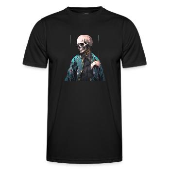 Skull Skull Skulls Skull Skeleton - Men's Functional T-Shirt - black - Front - AI Model Male 178 dark (178cm)