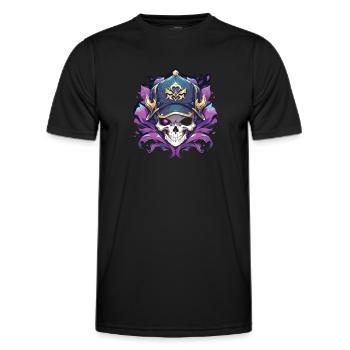 Skull Skull Skulls Skull Skeleton - Men's Functional T-Shirt - black - Front - AI Model Male 178 dark (178cm)