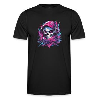 Skull Skull Skulls Skull Skeleton - Men's Functional T-Shirt - black - Front - AI Model Male 178 dark (178cm)