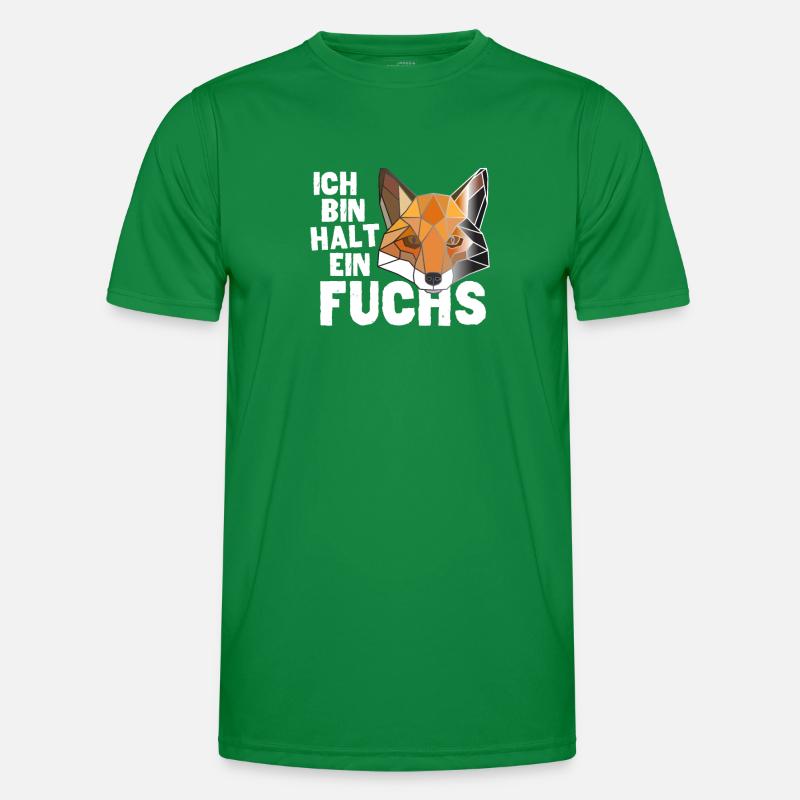 Ich bin halt ein Fuchs Low Poly Männer Funktions-T-Shirt