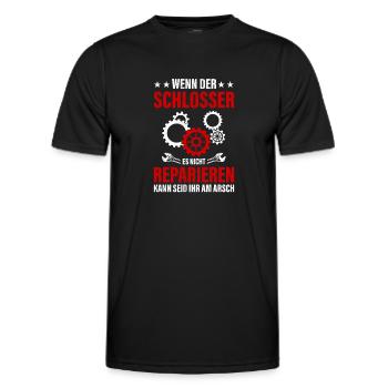 Schlosser Geschenkidee reparieren - Männer Funktions-T-Shirt - Schwarz - Vorne - AI Model Male 178 dark (178cm)