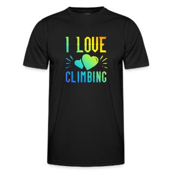 Ich liebe Klettern - Männer Funktions-T-Shirt - Schwarz - Vorne - AI Model Male 178 dark (178cm)