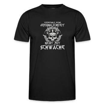 Valhalla kindness weakness - Men's Functional T-Shirt - black - Front - AI Model Male 178 dark (178cm)