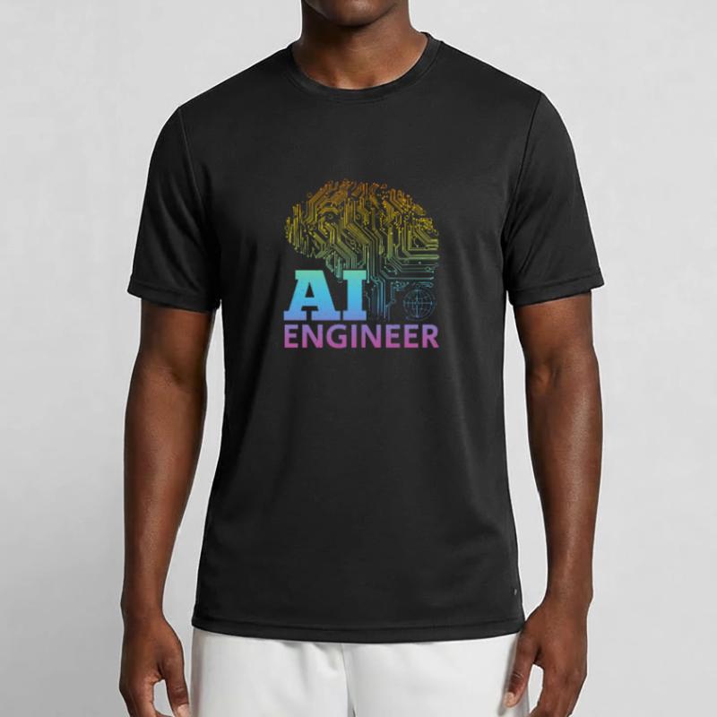 AI Engineer - Ai Artificial Intelligence Machine L Männer Funktions-T-Shirt