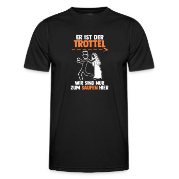 Bräutigam Hochzeit Heiraten Junggesellenabschied - Männer Funktions-T-Shirt - Schwarz - Vorne - AI Model Male 178 dark (178cm)