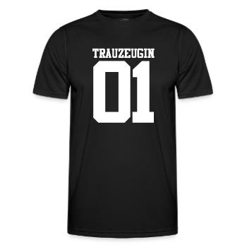 Hochzeit Junggesellenabschied Trauzeugin - Männer Funktions-T-Shirt - Schwarz - Vorne - AI Model Male 178 dark (178cm)