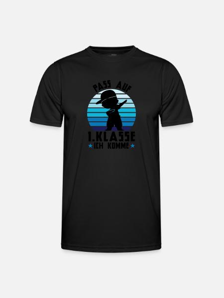 1.Klasse Dabbing Schulkind Geschenk - Männer Funktions-T-Shirt - Schwarz