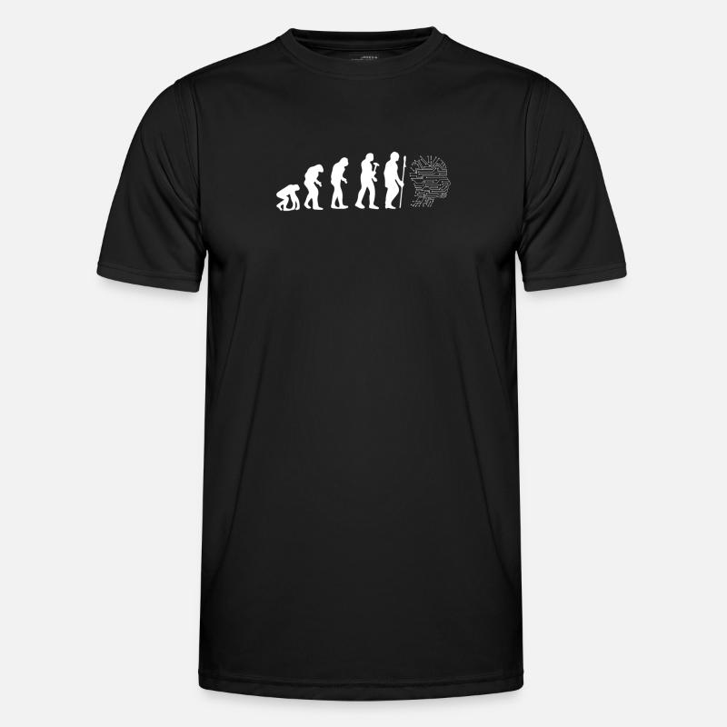 Artificial Intelligence Evolution - Männer Funktions-T-Shirt - Schwarz