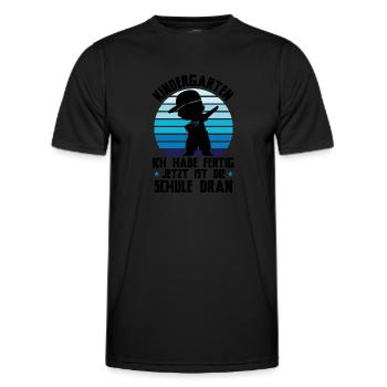 Schulkind Dabbing Schulbeginn Geschenk - Männer Funktions-T-Shirt - Schwarz - Vorne - AI Model Male 178 dark (178cm)