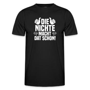 Nichte - Männer Funktions-T-Shirt - Schwarz - Vorne - AI Model Male 178 dark (178cm)