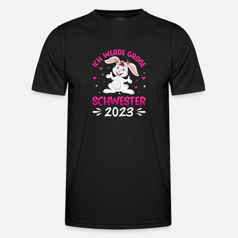 Ich werde große Schwester 2023 Männer Funktions-T-Shirt
