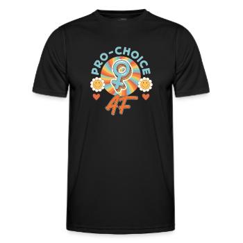 Féministe Rétro Pro-Choix Af - T-shirt sport Homme - noir - Devant - AI Model Male 178 dark (178cm)