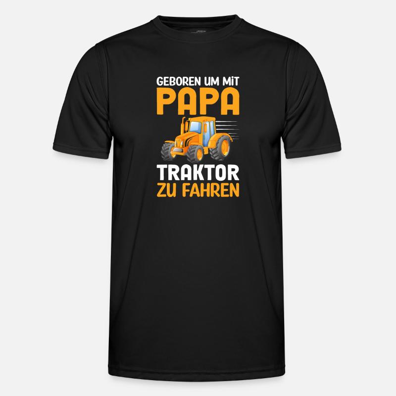 Papa Bauernhof Traktor Traktorfahrer Männer Funktions-T-Shirt