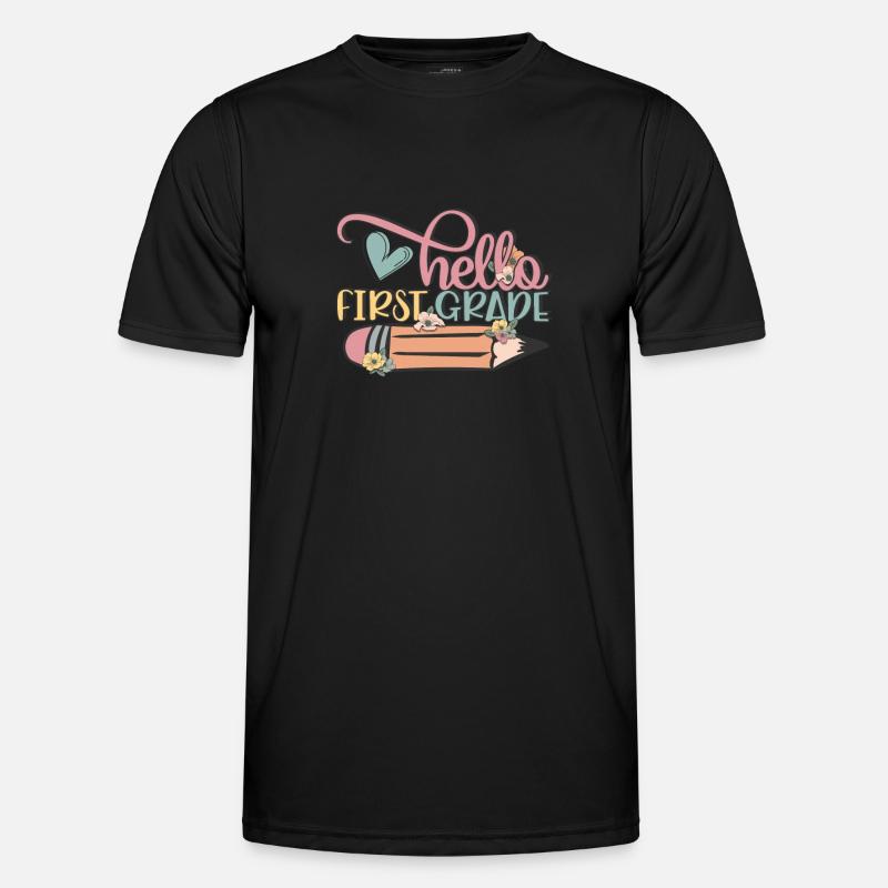 Hello 1st Grade Back To School First Day Men's Functional T-Shirt