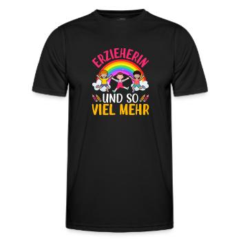 Erzieherin Kita Abschiedsgeschenk - Männer Funktions-T-Shirt - Schwarz - Vorne - AI Model Male 178 dark (178cm)