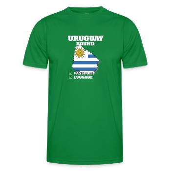 Uruguay Bound Country Travel Uruguayan Flag - Männer Funktions-T-Shirt - Kelly Green - Vorne - AI Model Male 178 dark (178cm)