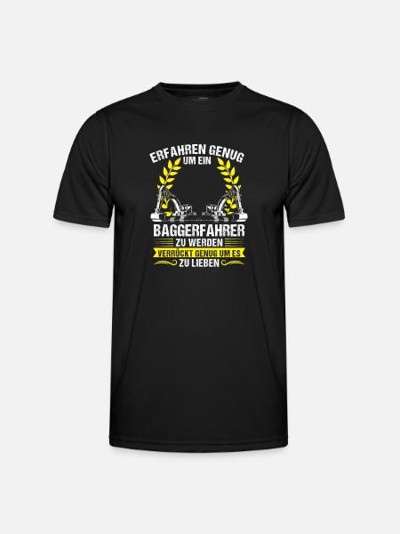 Baggerfahrer Beruf Lader Geschenk - Männer Funktions-T-Shirt - Schwarz